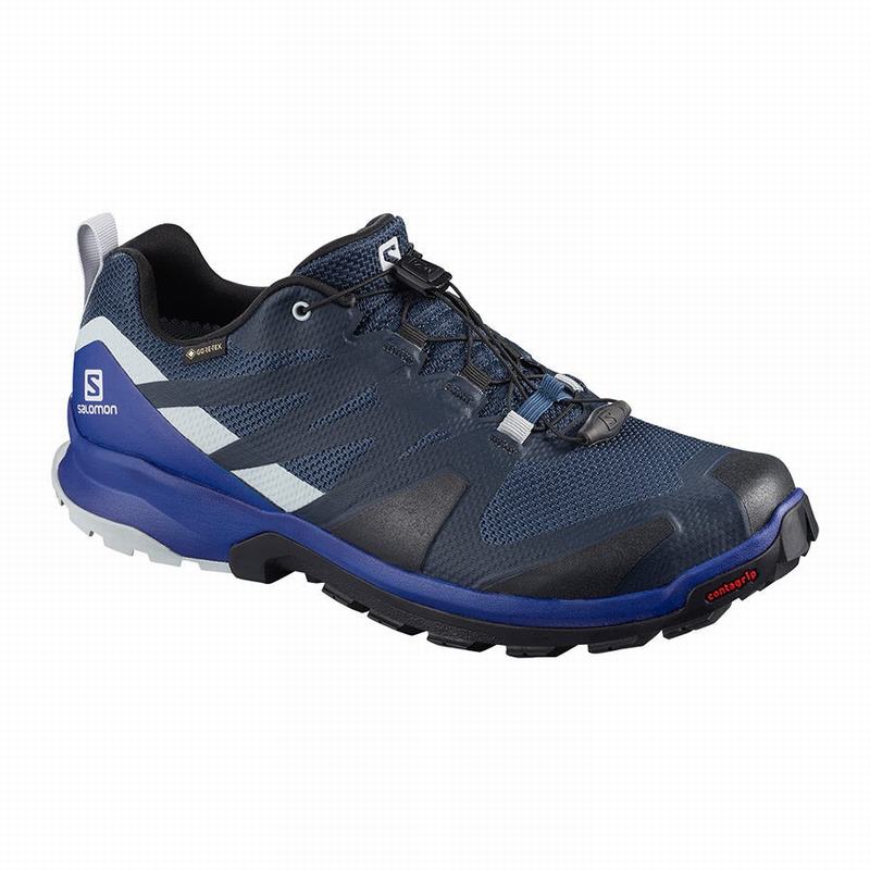 Salomon Israel XA ROGG GTX - Mens Hiking Shoes - Navy/Black (NFWZ-37210)